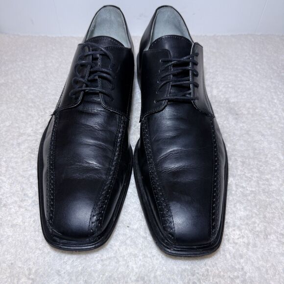 Kenneth Cole Reaction Shoes Mens 11.5M Get Busy Dress Oxford Black Leather